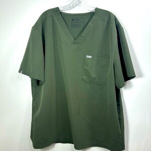 Figs Mens Scrub Top Green size XXL